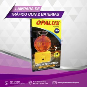 LÁMPARA DE TRÁFICO CON 2 BATERÍAS