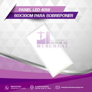 PANEL LED 40W DE 60X30cm PARA SOBREPONER
