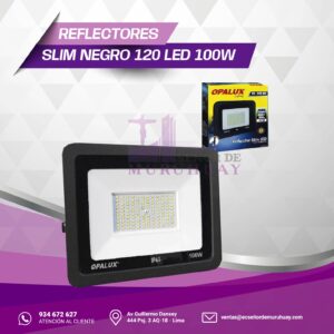 REFLECTOR SLIM NEGRO 120 LED 100W