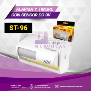 ALARMA Y TIMBRE CON SENSOR DC 9V