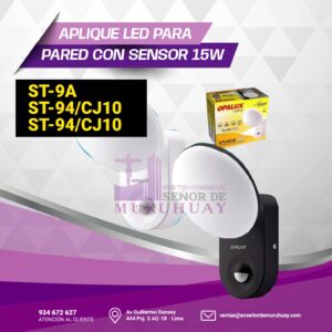 APLIQUE LED PARA PARED CON SENSOR 15W