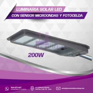 LUMINARIA SOLAR LED 200W